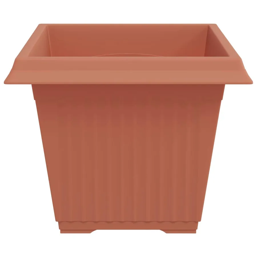Pot de Fleurs Carré 6 pcs Rouge brique 43 x 43 x 33,5 cm - 6