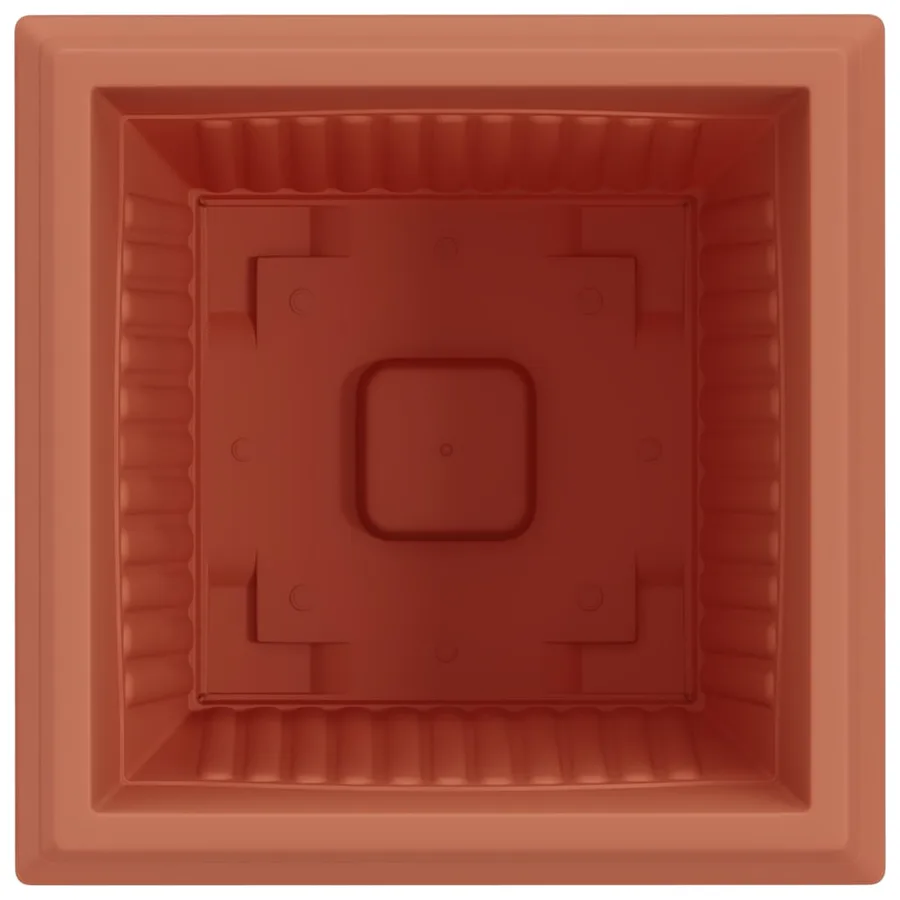 Pot de Fleurs Carré 6 pcs Rouge brique 43 x 43 x 33,5 cm - 7