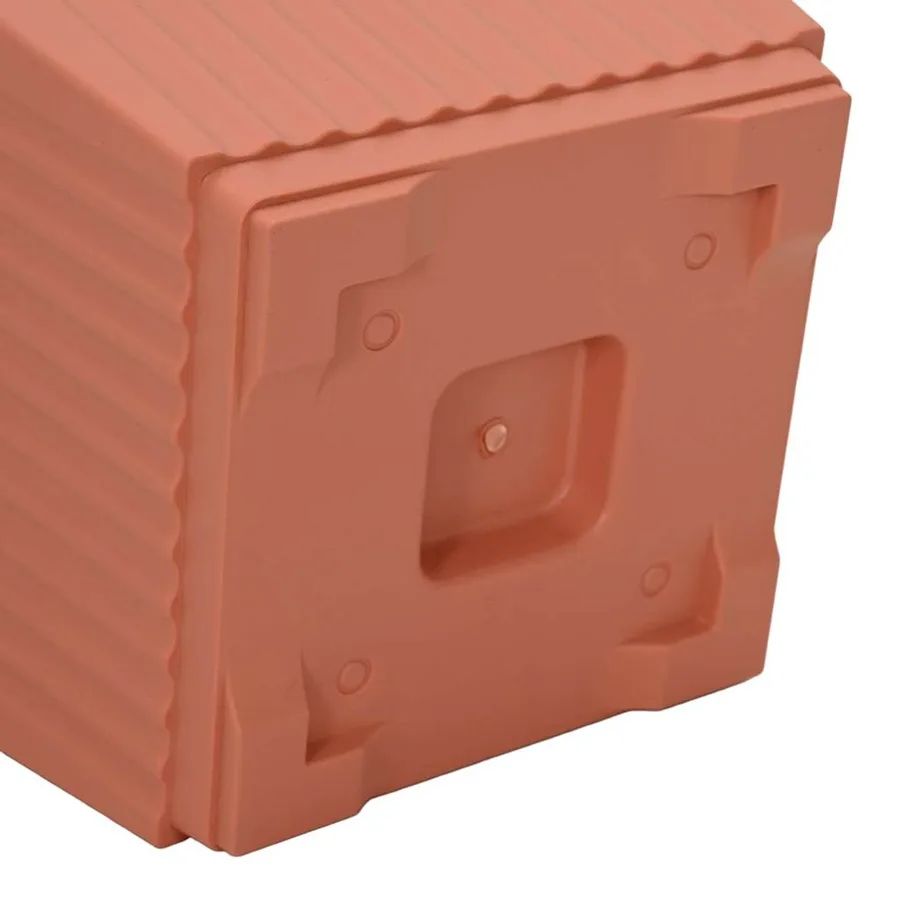 Pot de Fleurs Carré 6 pcs Rouge brique 43 x 43 x 33,5 cm - 9
