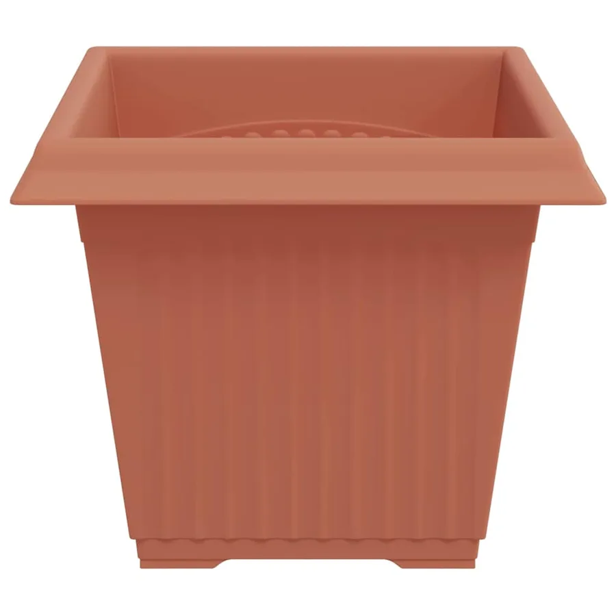 Pot de Fleurs Carré 6 pcs Rouge brique 33 x 33 x 26 cm - 6