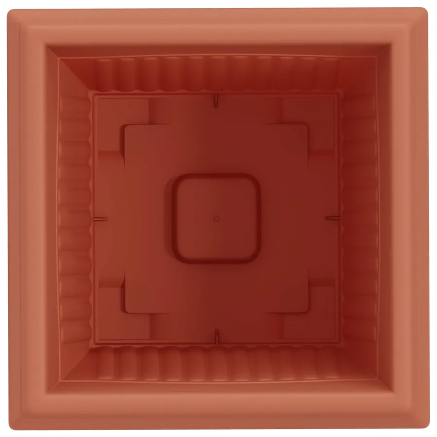 Pot de Fleurs Carré 6 pcs Rouge brique 33 x 33 x 26 cm - 7