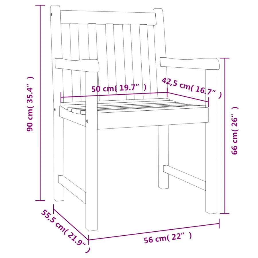 Ensemble à manger de jardin 9 pcs bois d'acacia solide - 10