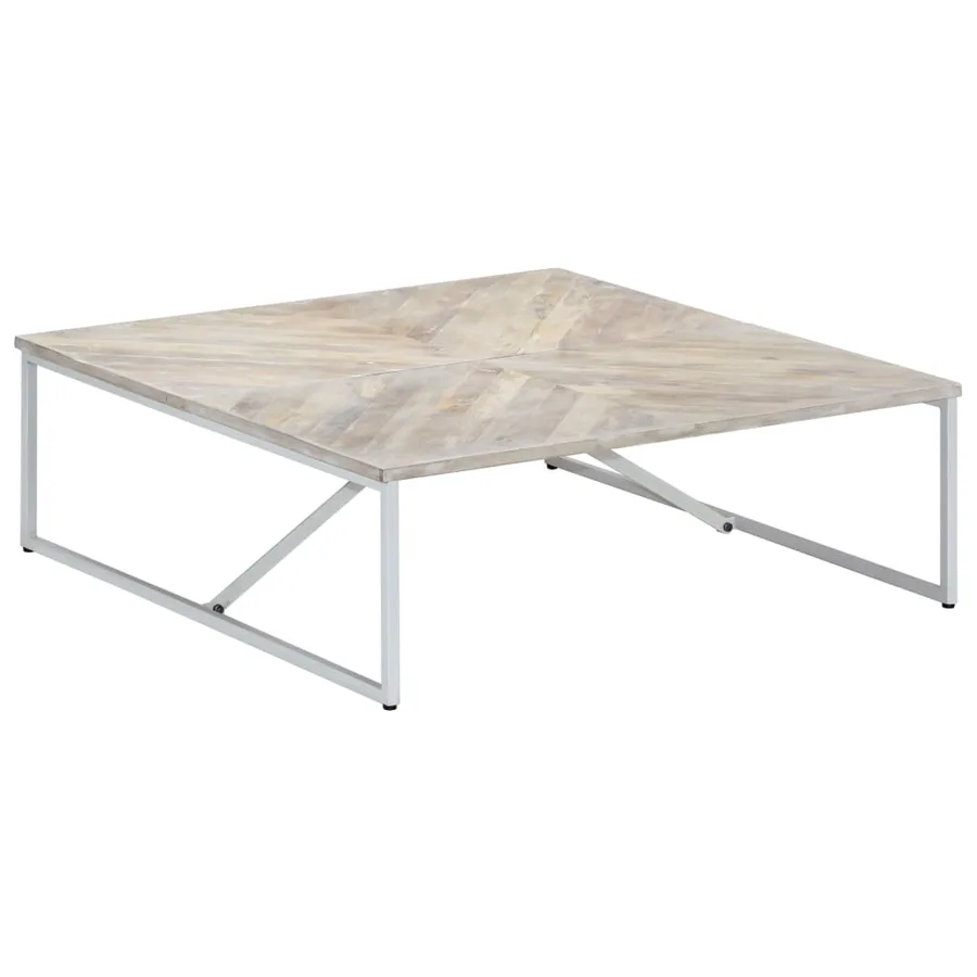 Table basse 110x110x36 cm Bois de manguier solide - 11