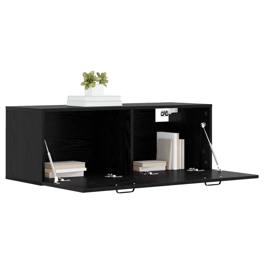 Meuble mural Chêne noir 100 x 36,5 x 35 cm Bois d'ingénierie - 2