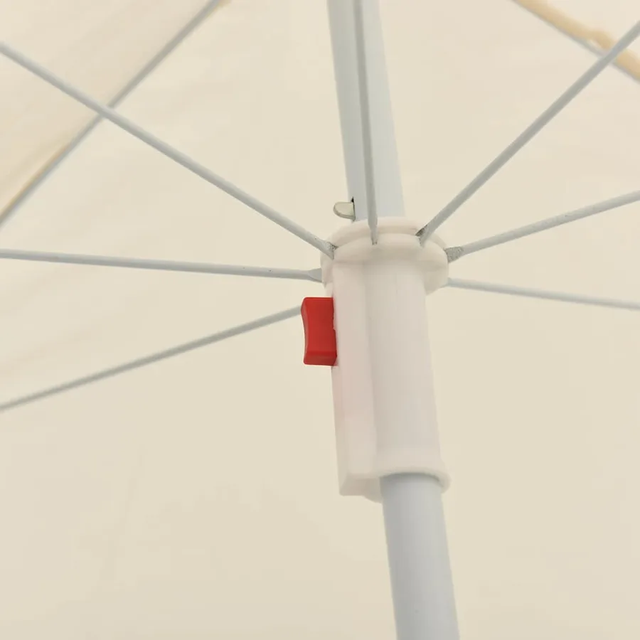Parasol de jardin avec mât en acier sable 180 cm - 4