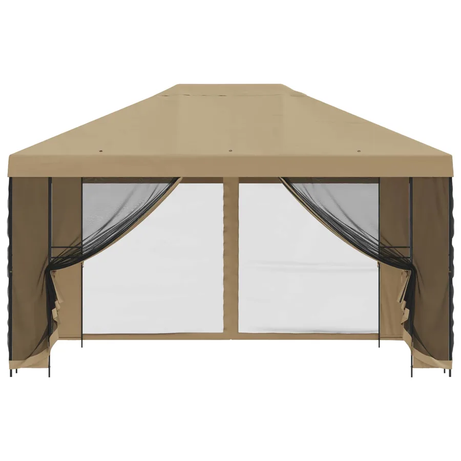 Abri de jardin avec parois 4 × 3 m Beige Polyester et Acier - 5