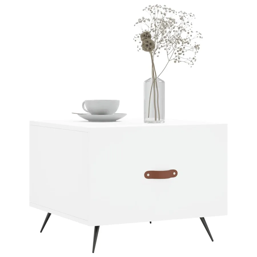 Tables basses 2 pcs blanc 50x50x40 cm bois d'ingénierie - 3