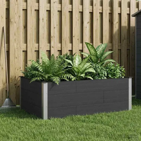 Jardinière surélevée Noir 150 x 100 x 54 cm