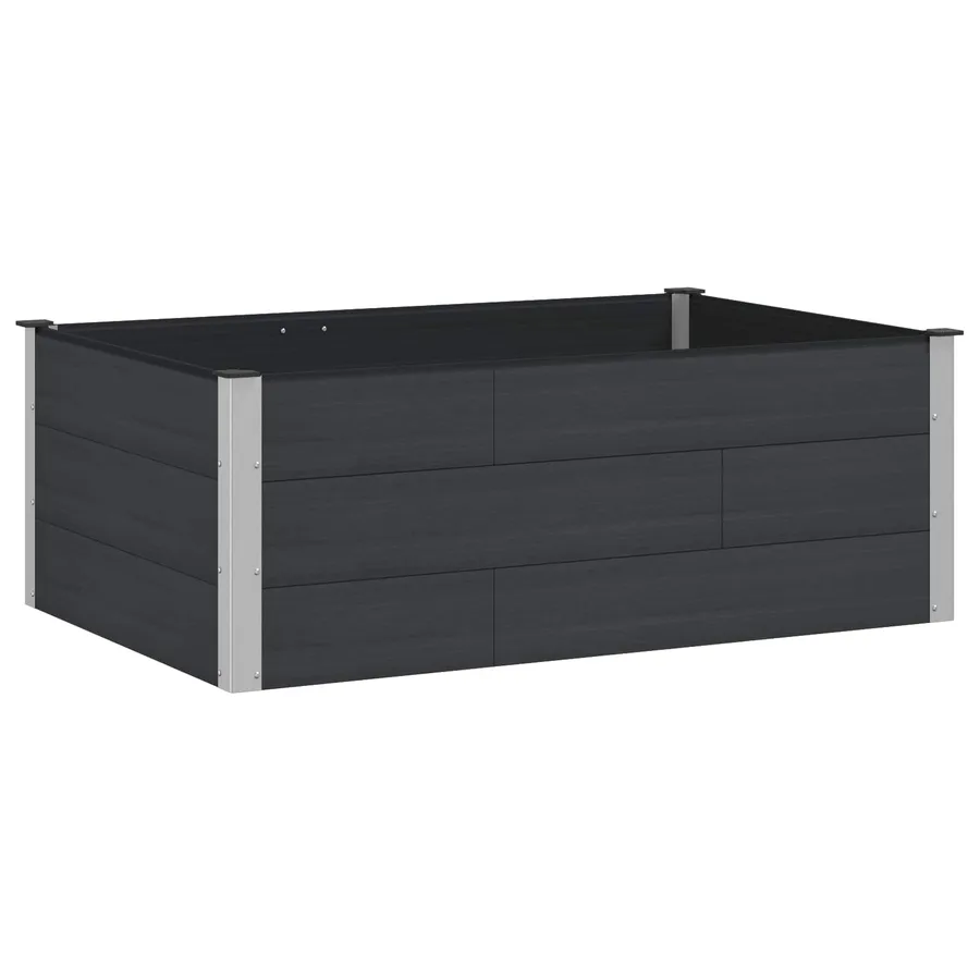 Jardinière surélevée Noir 150 x 100 x 54 cm - 2