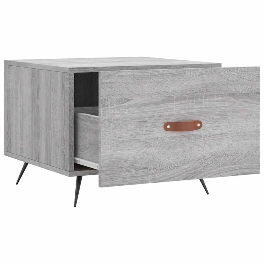 Table basse Sonoma gris 50x50x40 cm Bois d'ingénierie - 6