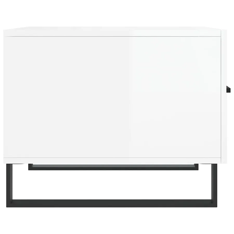 Tables basses 2 pcs blanc brillant 50x50x40cm bois d'ingénierie - 8