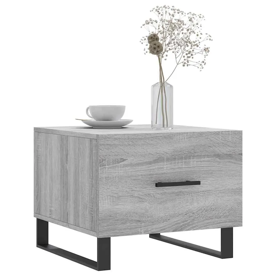 Table basse Sonoma gris 50x50x40 cm Bois d'ingénierie - 3