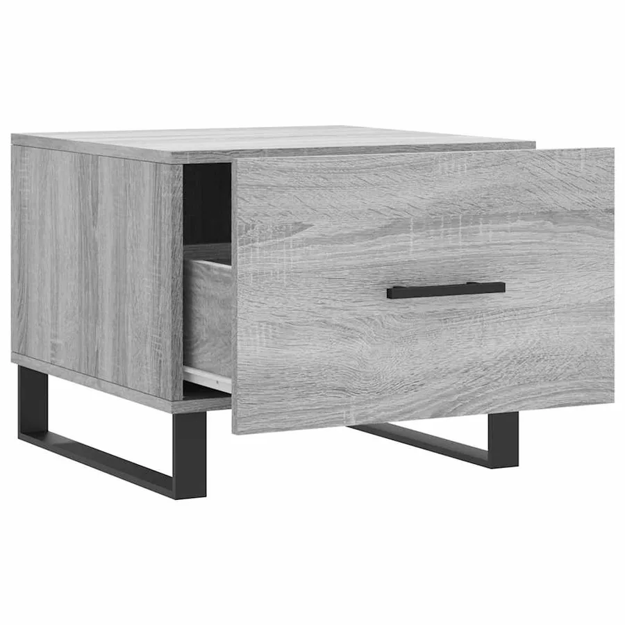Table basse Sonoma gris 50x50x40 cm Bois d'ingénierie - 6