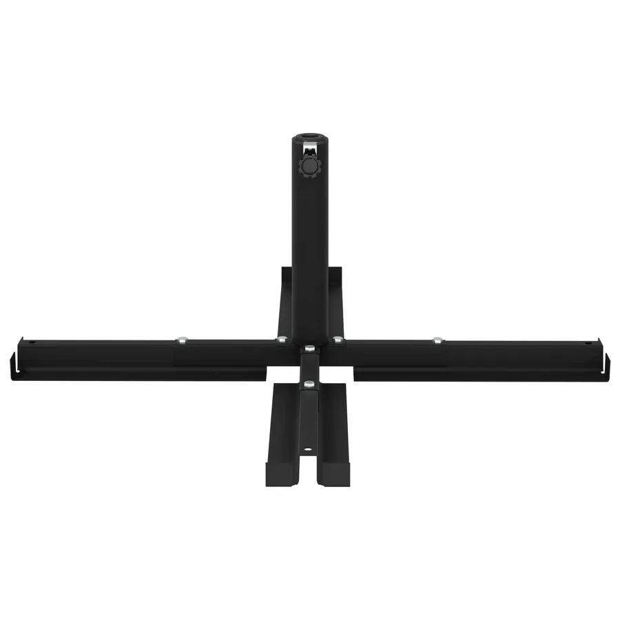 Base de parasol avec cadre croisé Noir Acier - 4