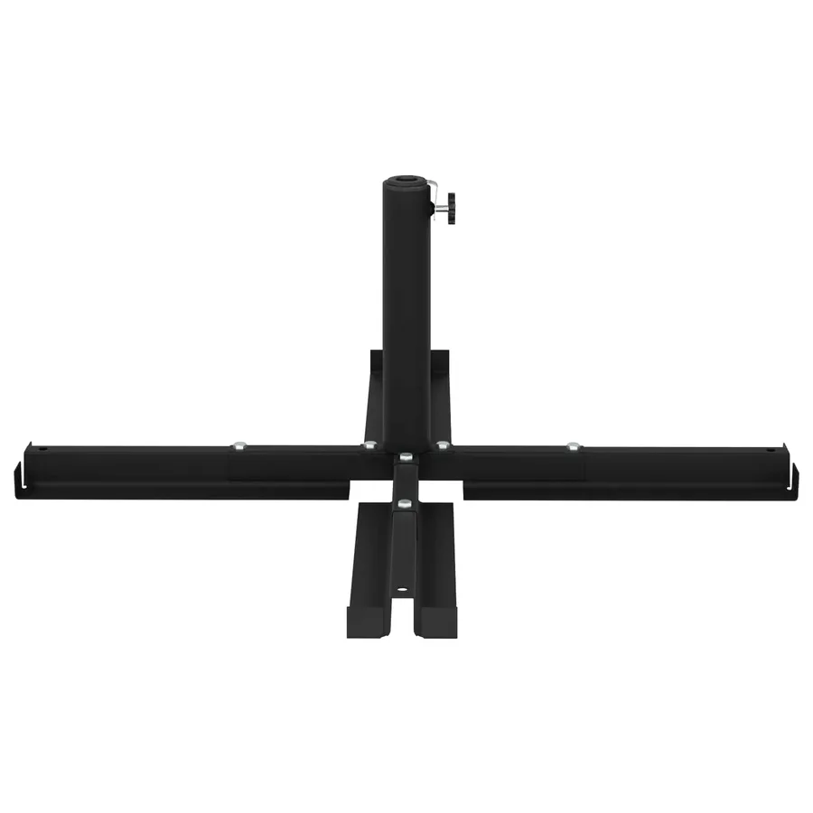 Base de parasol avec cadre croisé Noir Acier - 5
