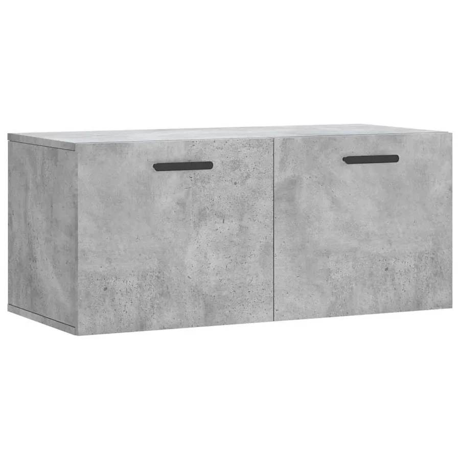 Armoire murale gris béton 80x36,5x35 cm bois d'ingénierie - 2
