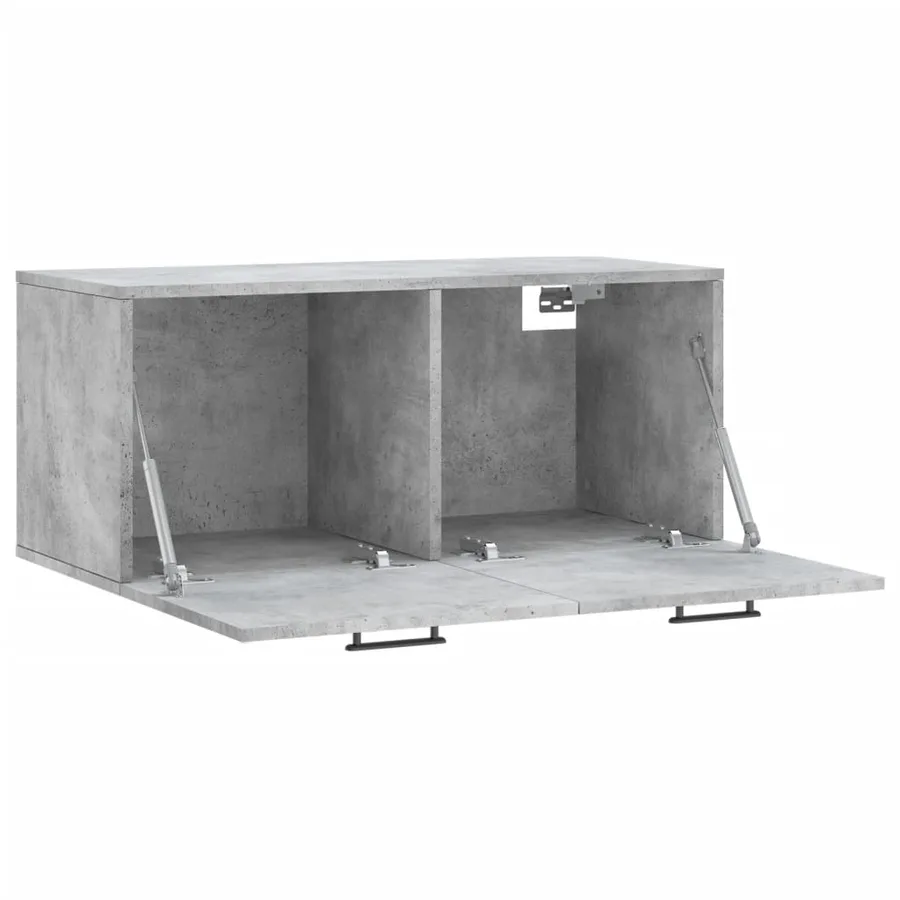 Armoire murale gris béton 80x36,5x35 cm bois d'ingénierie - 6