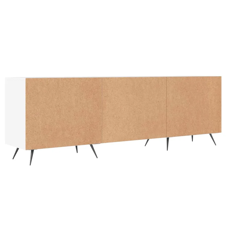 Meuble TV blanc 150x30x50 cm bois d'ingénierie - 8