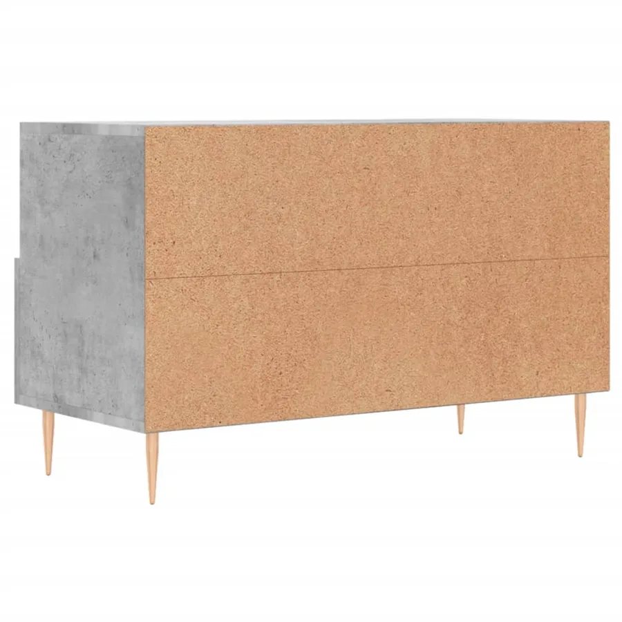 Meuble TV Gris béton 80x36x50 cm Bois d'ingénierie - 8