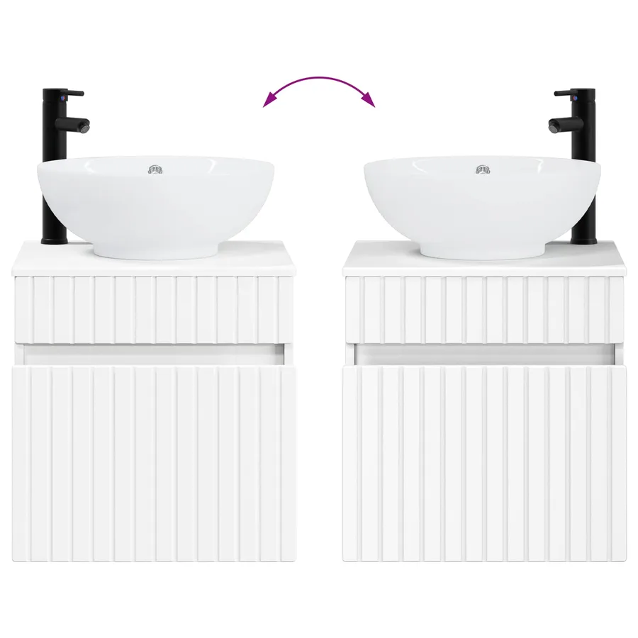 Meuble de lavabo mural Blanc 49 x 44,5 x 66,5 cm - 7