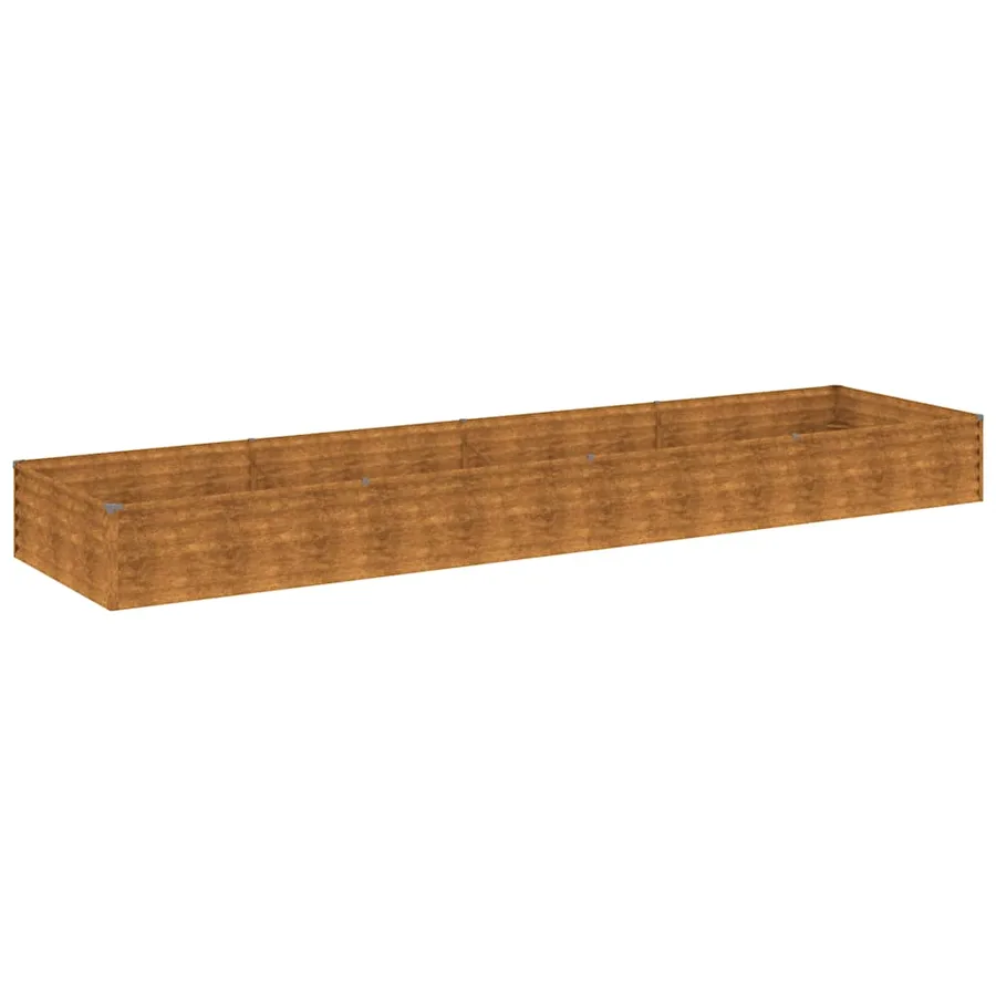Lit surélevé de jardin 387x100x36 cm acier corten - 2