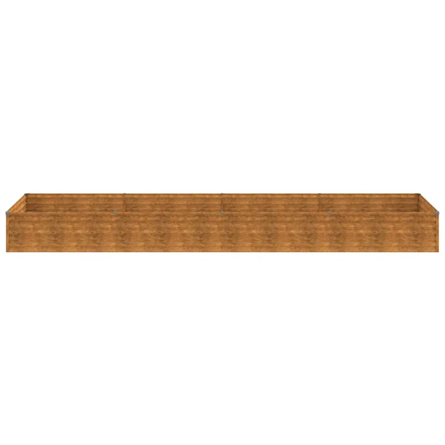 Lit surélevé de jardin 387x100x36 cm acier corten - 4