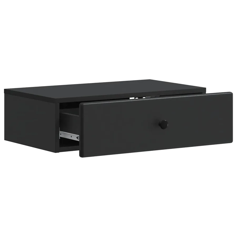 Table d'appoint murale Noir 59 x 34,5 x 17 cm Bois d'ingénierie - 4