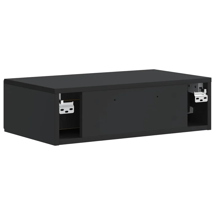 Table d'appoint murale Noir 59 x 34,5 x 17 cm Bois d'ingénierie - 7