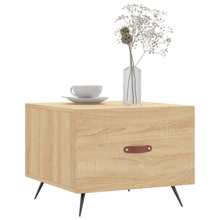 Table basse Chêne sonoma 50x50x40 cm Bois d'ingénierie - 3