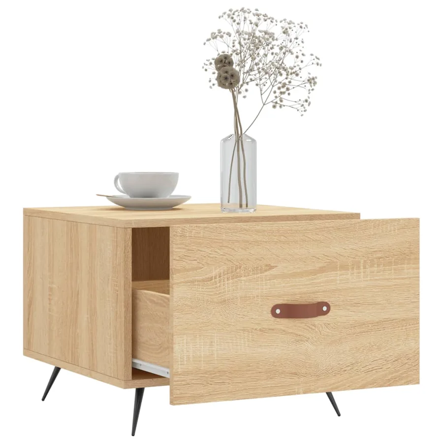 Table basse Chêne sonoma 50x50x40 cm Bois d'ingénierie - 4