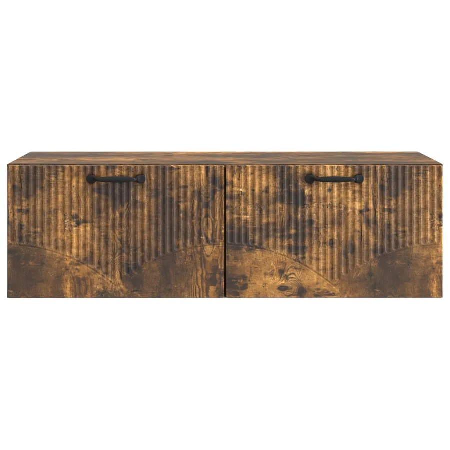 Meuble TV mural Chêne fumé 98 x 41 x 30 cm Bois d'ingénierie - 6