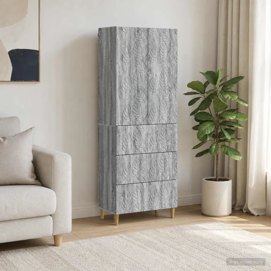 Ensemble de Meubles 2 pcs Sonoma gris 66 x 34,5 x 90 cm