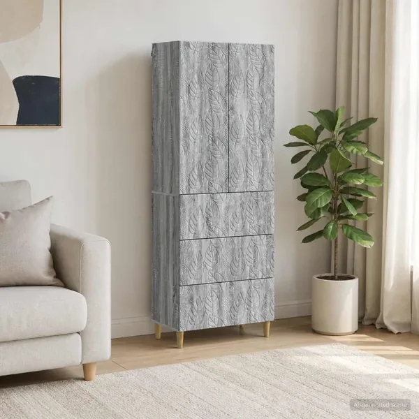 Ensemble de Meubles 2 pcs Sonoma gris 66 x 34,5 x 90 cm