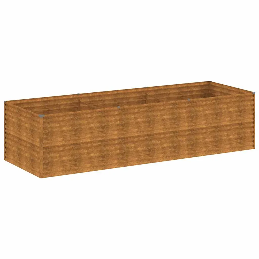 Lit surélevé de jardin 290x100x69 cm acier corten - 2
