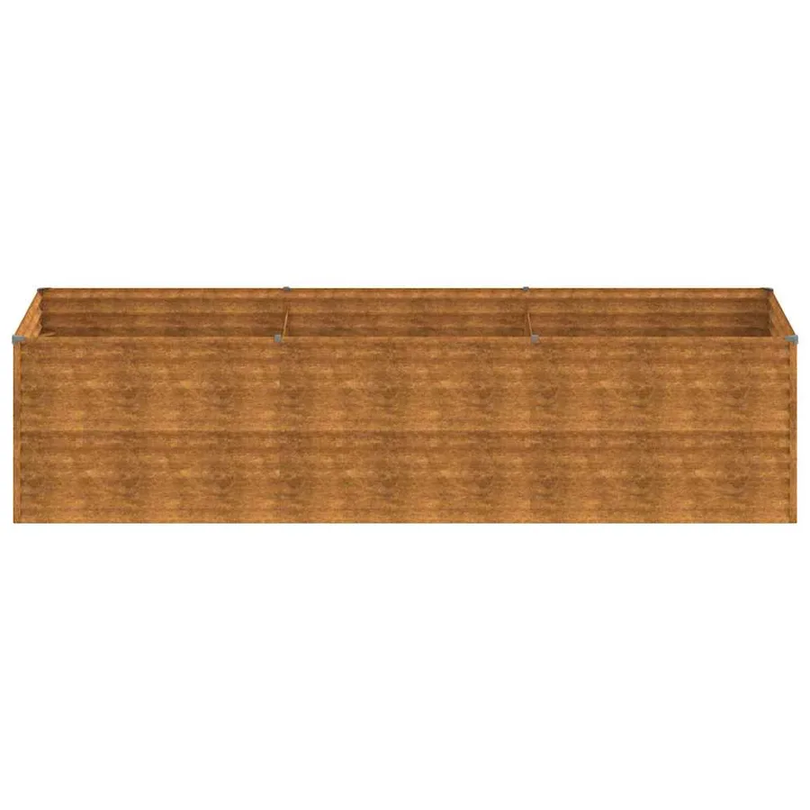 Lit surélevé de jardin 290x100x69 cm acier corten - 4
