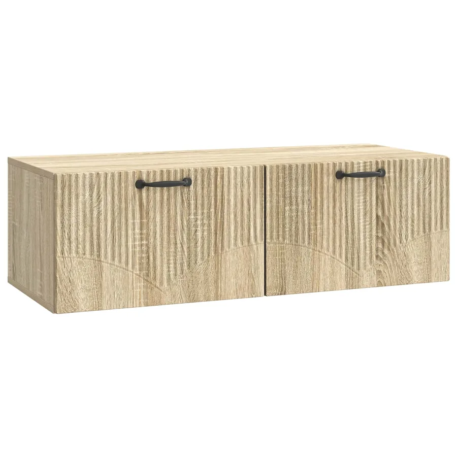Meuble TV mural Chêne Sonoma 98 x 41 x 30 cm Bois d'ingénierie - 2