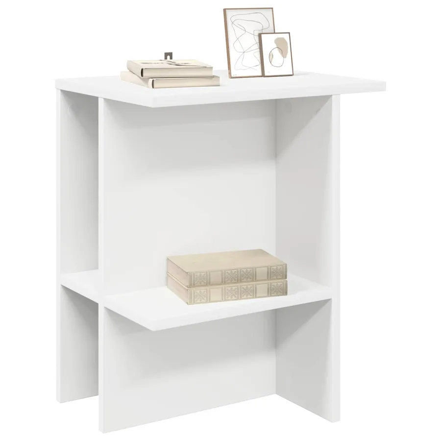 Table basse 2 pcs Blanc 40 x 30 x 49 cm Bois d'ingénierie - 3