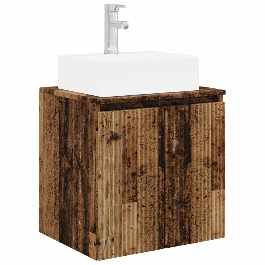 Vanité de lavabo mural Bois ancien 49,5 x 41 x 62,5 cm - 2