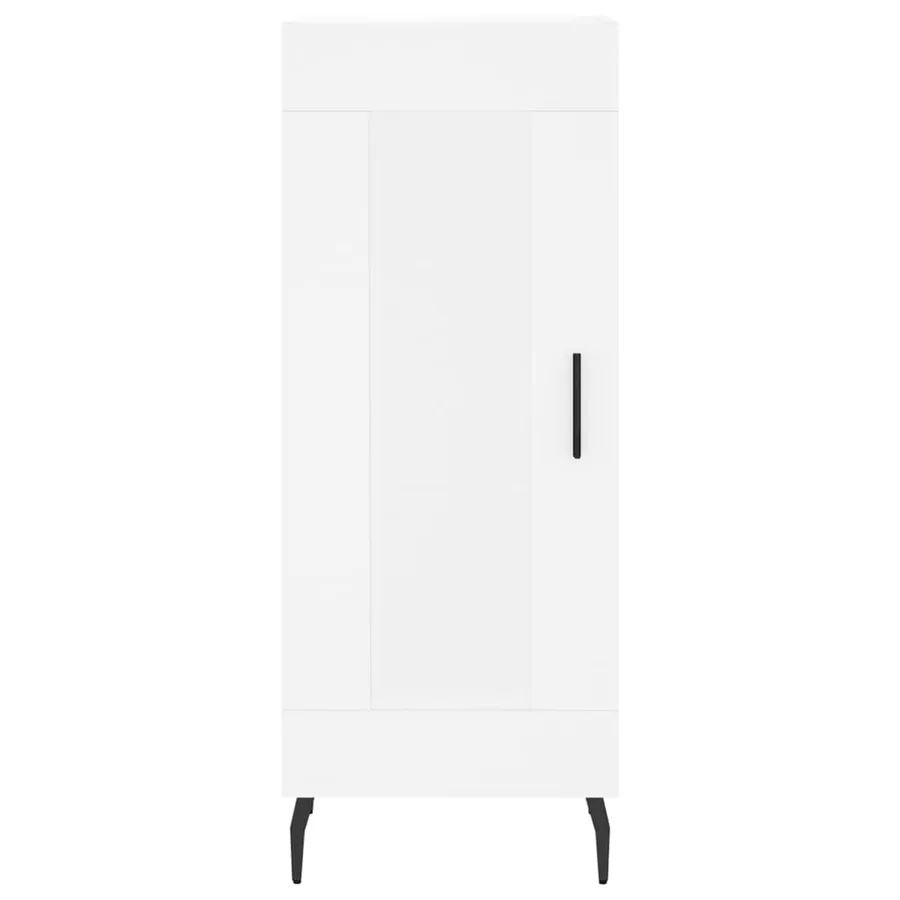 Buffet haut Blanc 34,5x34x180 cm Bois d'ingénierie - 6