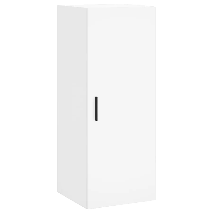 Buffet haut Blanc 34,5x34x180 cm Bois d'ingénierie - 5