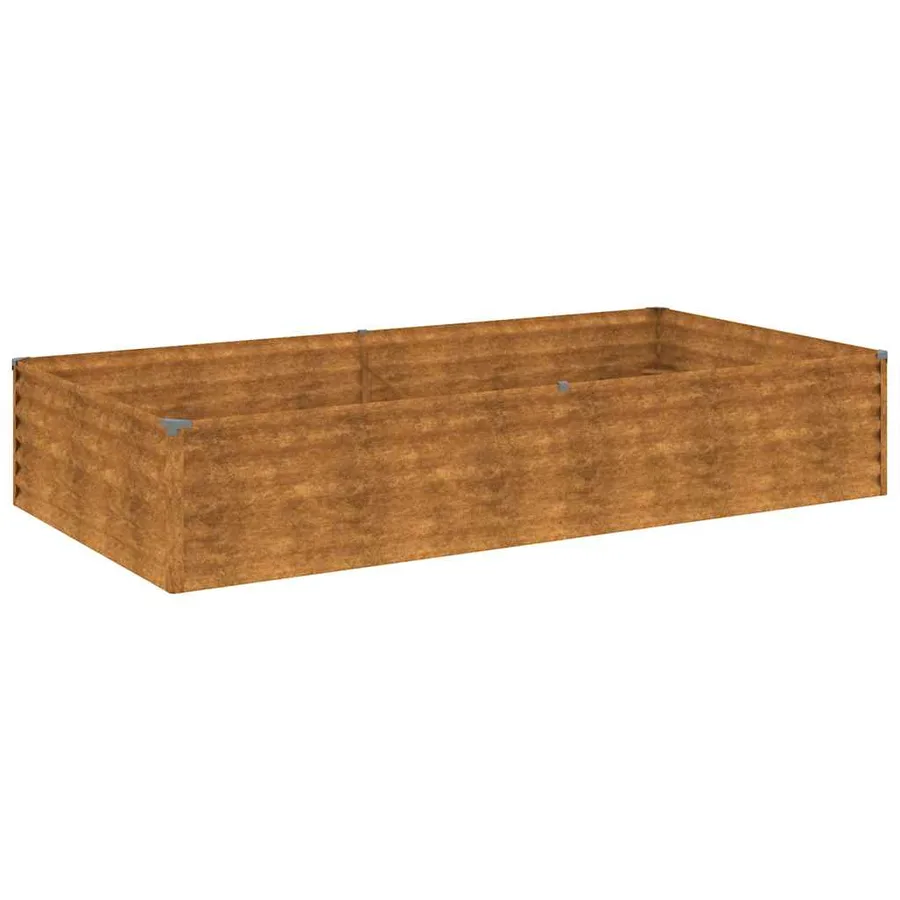Lit surélevé de jardin 195x100x36 cm acier corten - 2