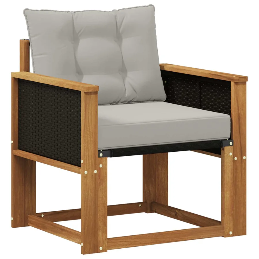 Sofa de milieu extérieur Bois d'Acacia Massif Naturel - 2