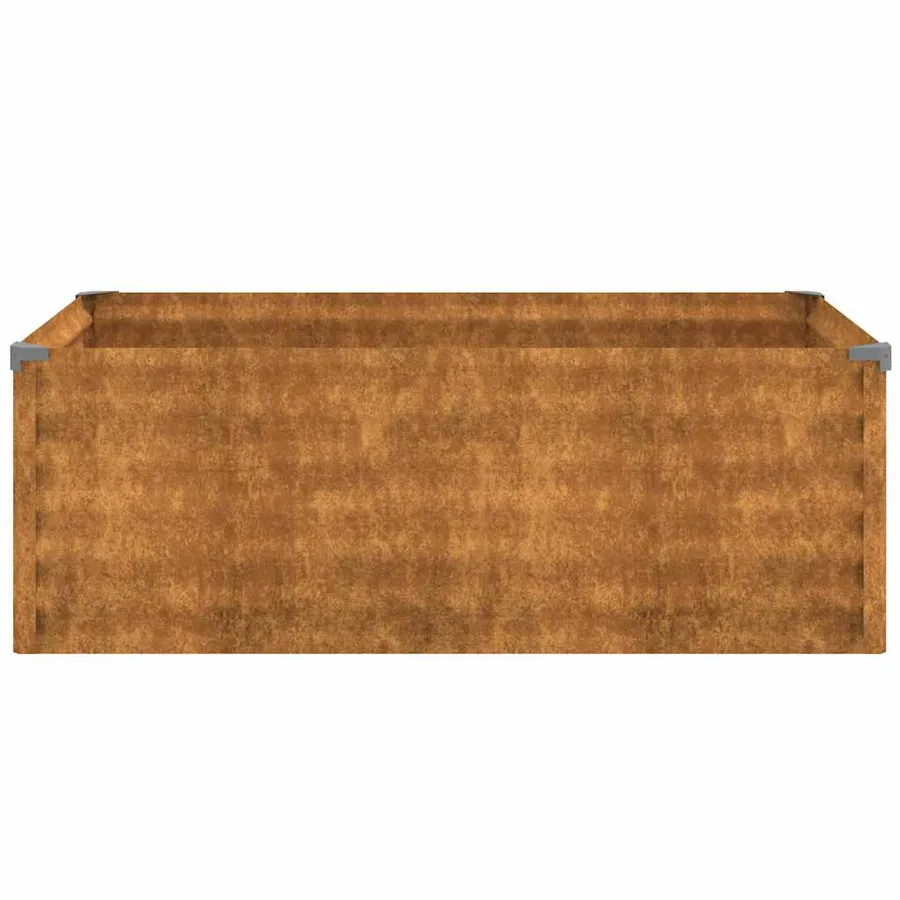 Jardinière surélevée 100x50x36 cm Acier Corten - 4