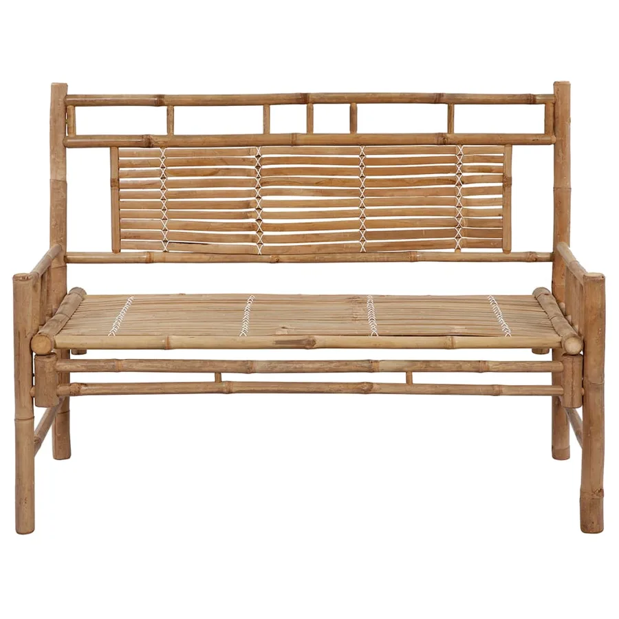 Banc de jardin avec coussin 120 cm Bambou - 3