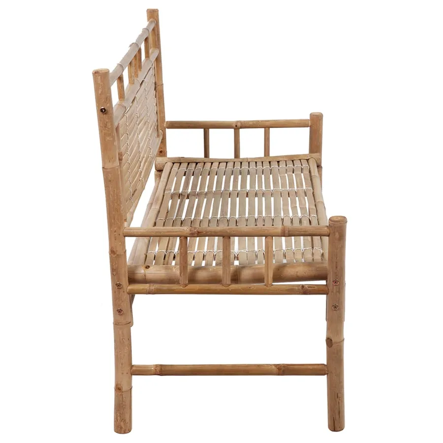 Banc de jardin avec coussin 120 cm Bambou - 4