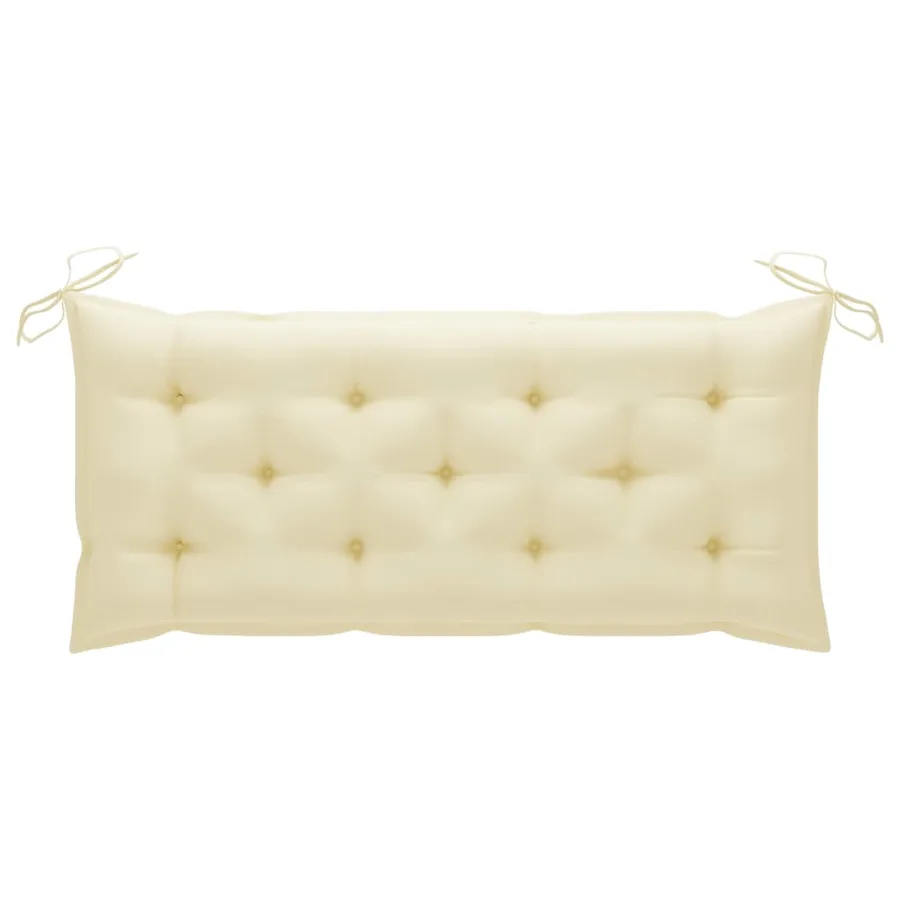 Banc de jardin avec coussin 120 cm Bambou - 8