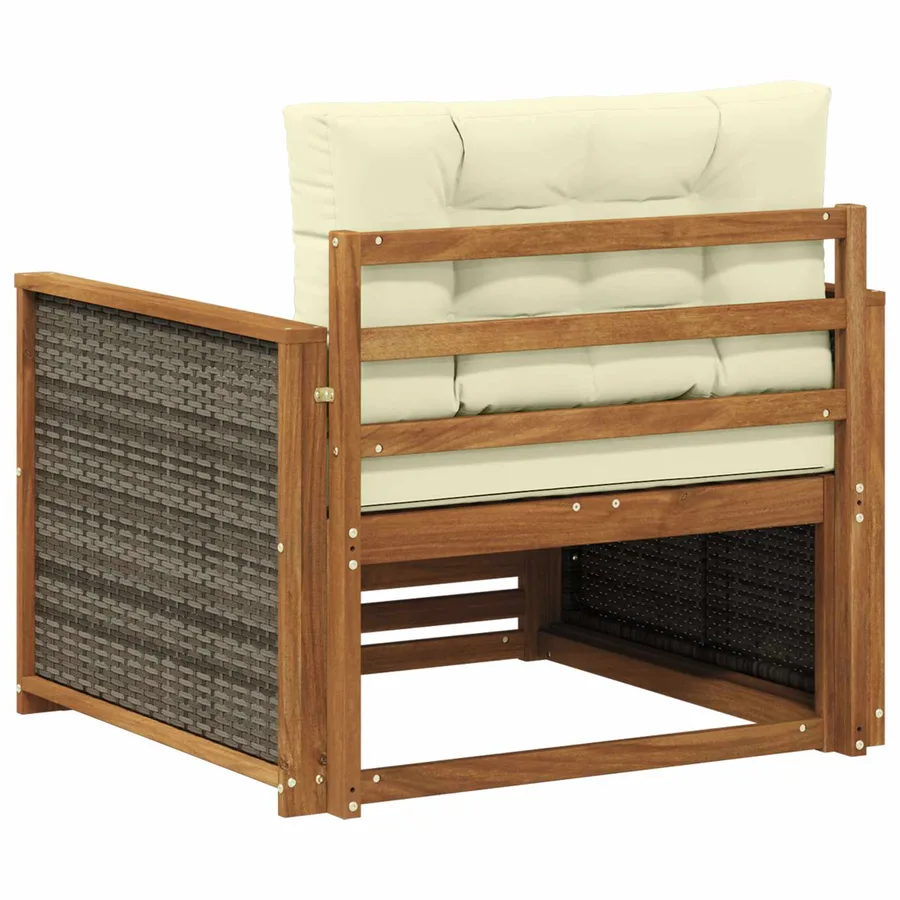 Sofa de milieu extérieur Bois d'Acacia Massif Naturel - 5