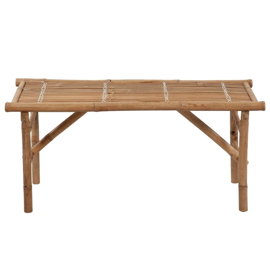 Banc de jardin pliable avec coussin 118 cm Bambou - 3