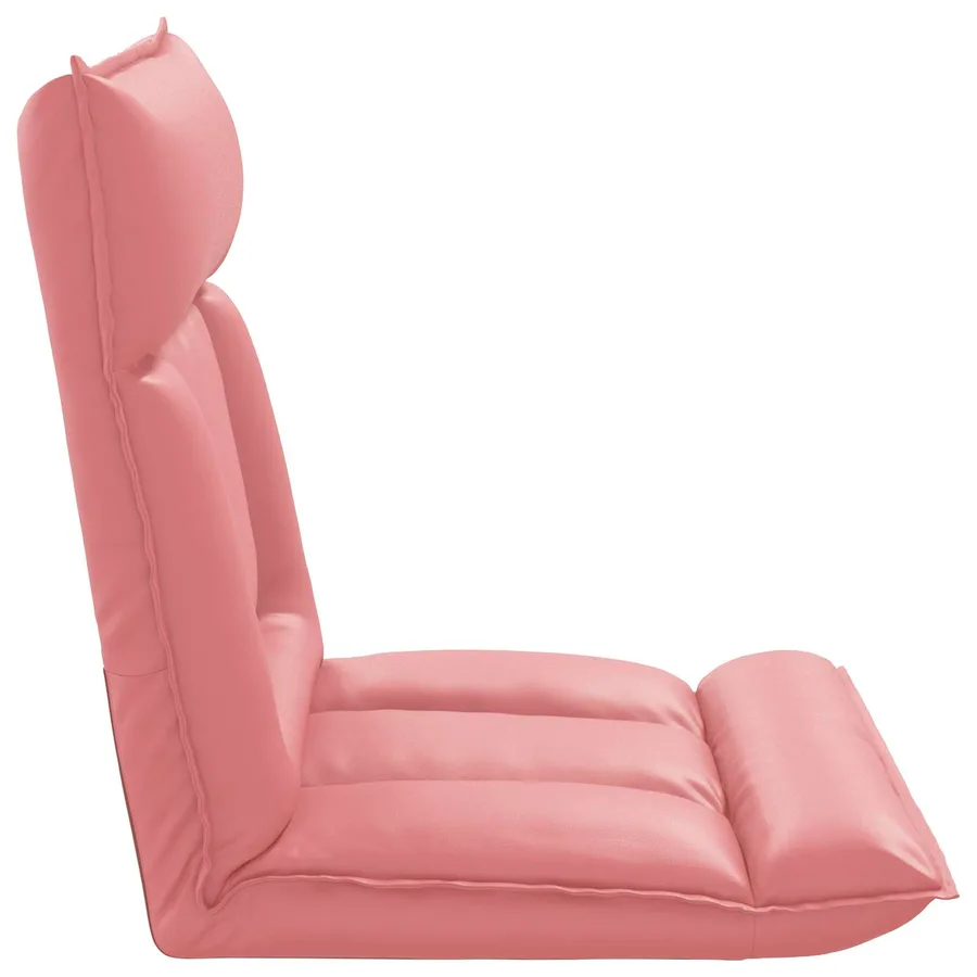 Fauteuil de sol ajustable Rose Simili cuir - 5