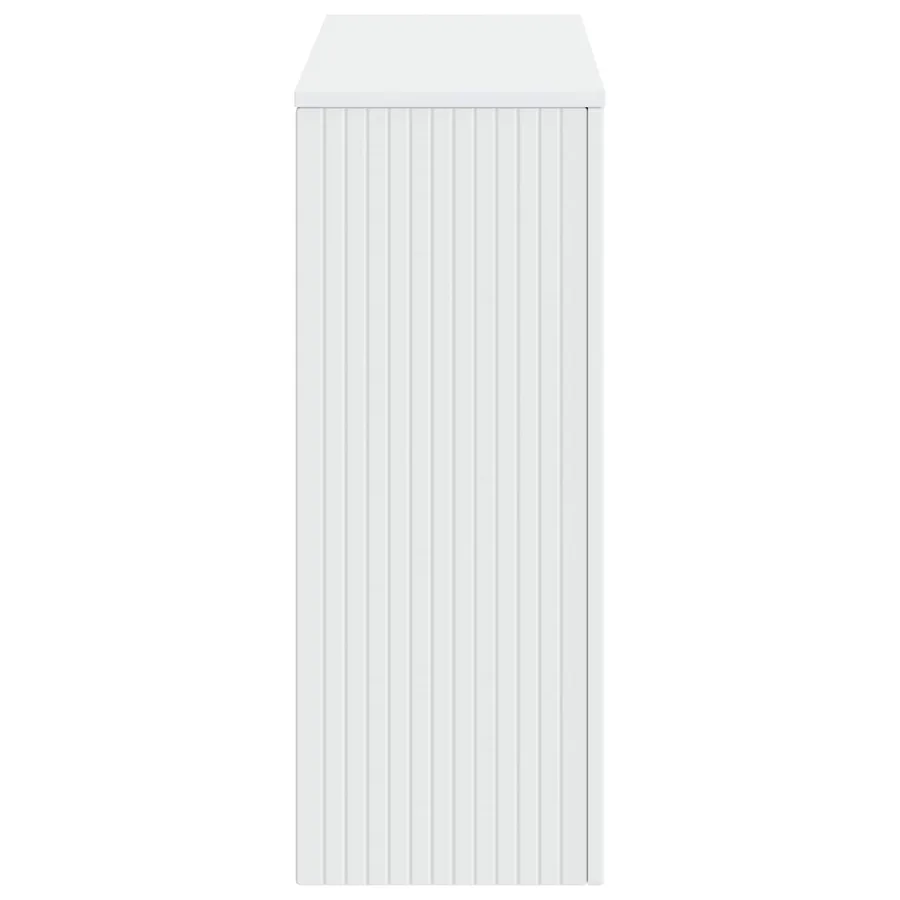 Table console Rayé Blanc 101 x 29 x 74 cm Bois d’ingénierie - 6